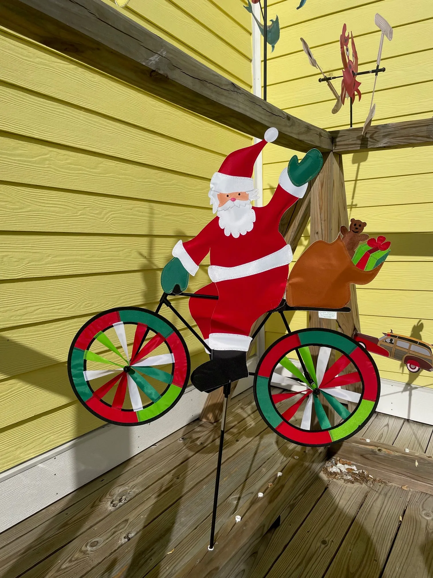 30 in. Bike Spinner - Santa
