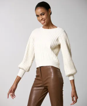 Access Fashion Cream Cable Knit Sweater
