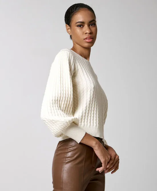 Access Fashion Cream Cable Knit Sweater