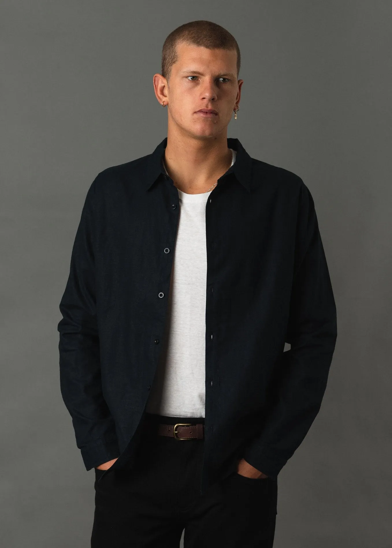 Afends Mens Yin Yang - Hemp Long Sleeve Shirt