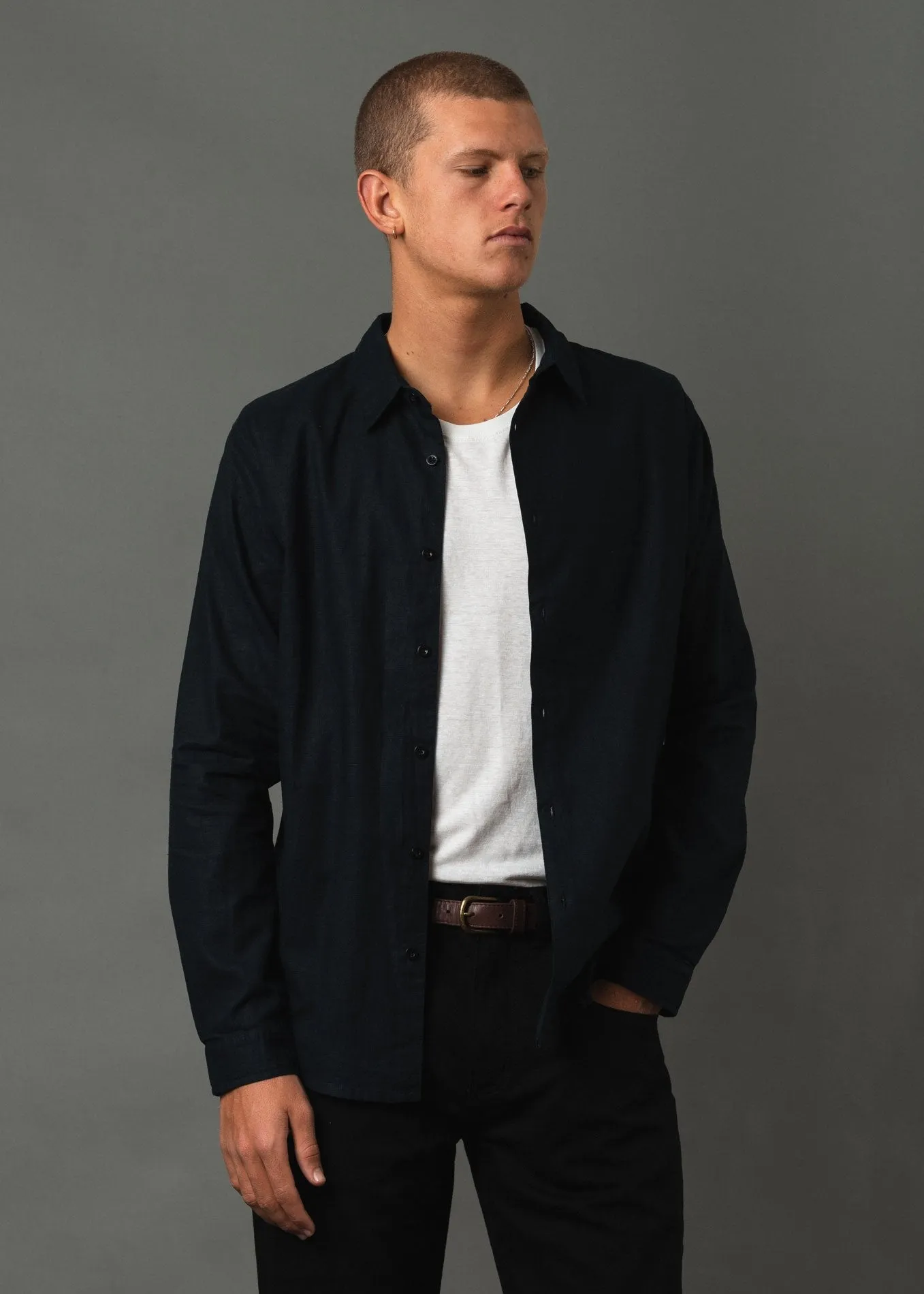Afends Mens Yin Yang - Hemp Long Sleeve Shirt