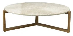Bali Marble Coffee Table with Teak Base