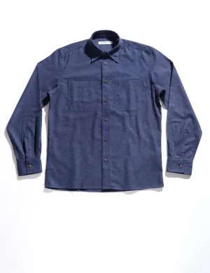 BKT16 Overshirt in Cotton Cashmere Flannel - Midnight