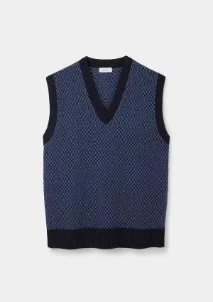 Blue Tile Fair-Isle Vest