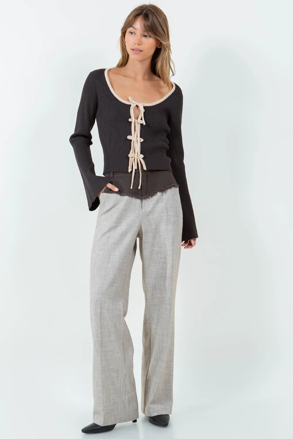 Bow Trim Cardigan