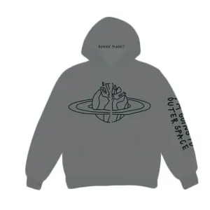 Broken Planet Market Outer Space Zip Up Hoodie Shadow Grey