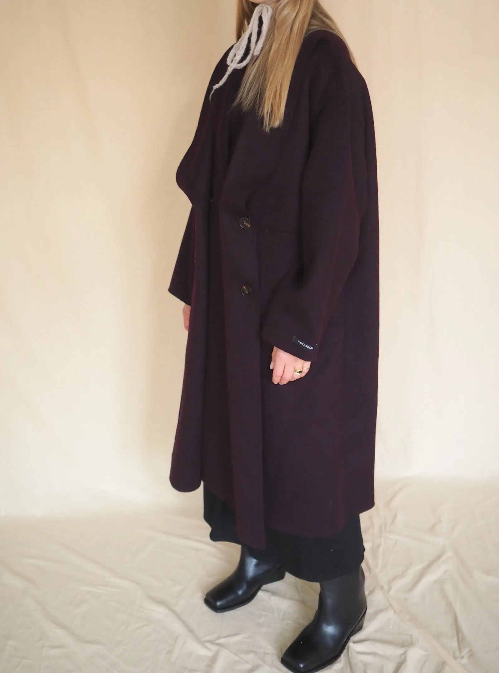 Burgundy Wool Coat
