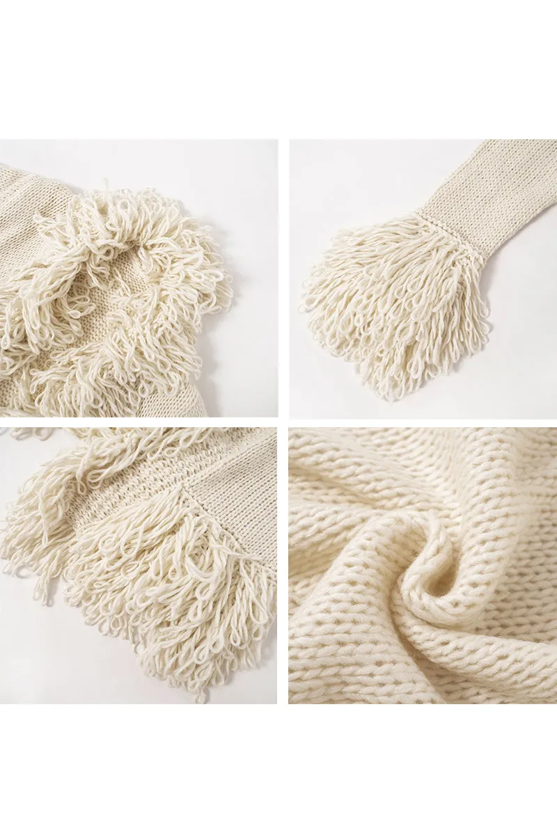 CF0029 Knitted Fringes Cardigan