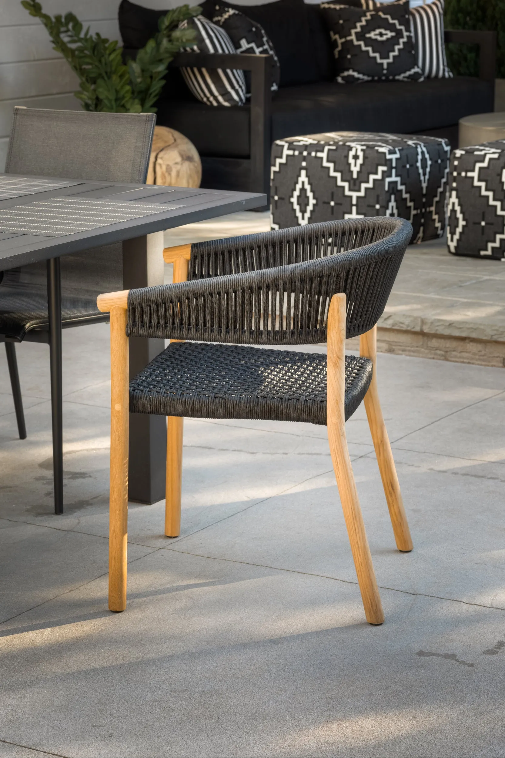 Chalet Dining Chair - Black Rope