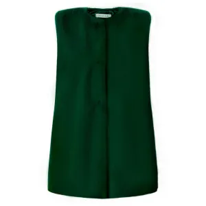 Cuddle Faux Fur Gilet in Petrol Green