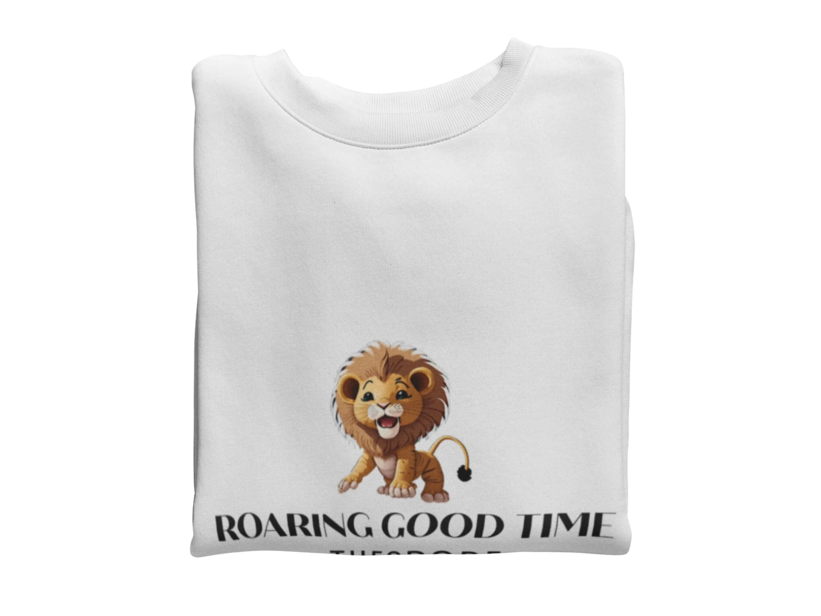 Customize Boy Name Winter Sweatshirt with Roaring Good Time Text, for Christmas Gift