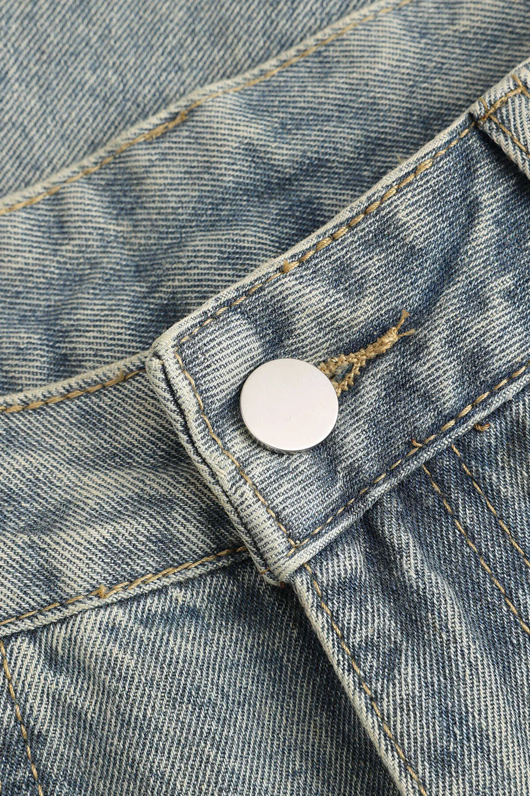 Denim Button Pocket Jeans