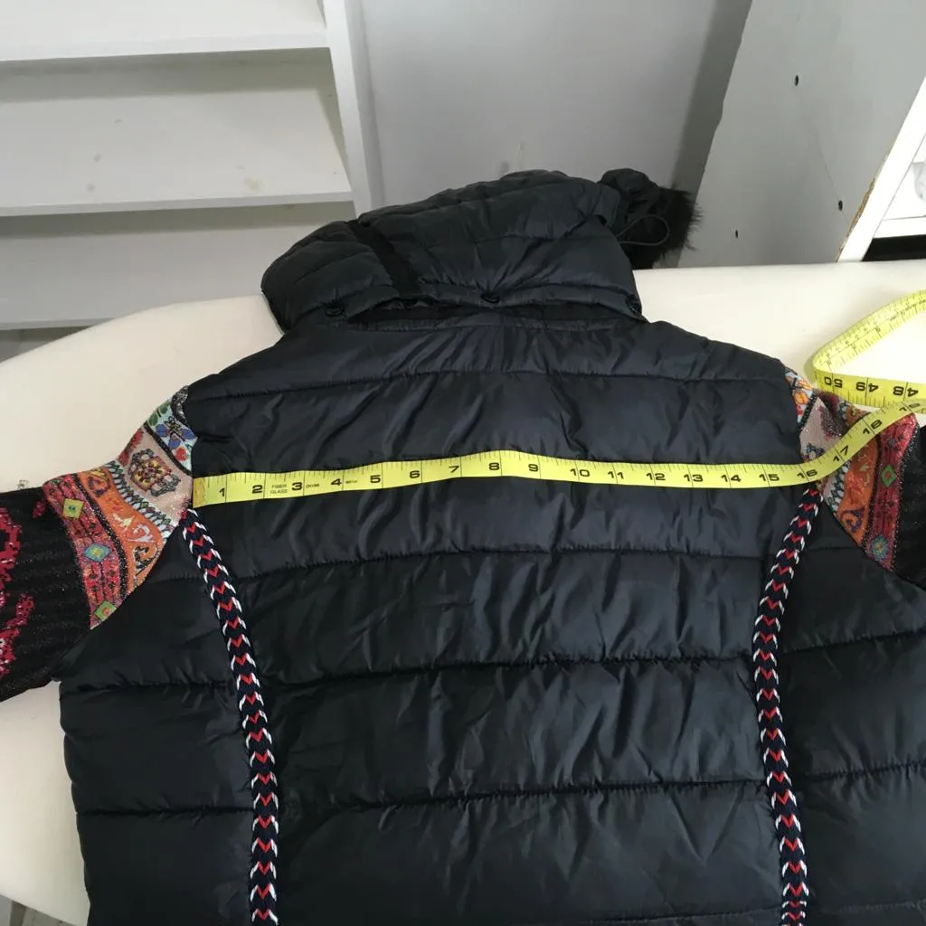Desigual Hoodied Stamped Winter Padded Georgia Coat