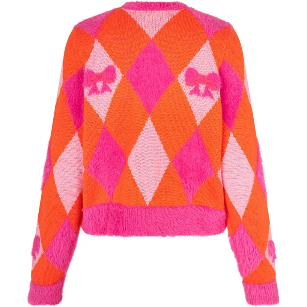 Emma Cardigan - Harlequin Orange