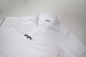 ForHorses Giove Men's Long Sleeve Show Shirt White Honeycomb