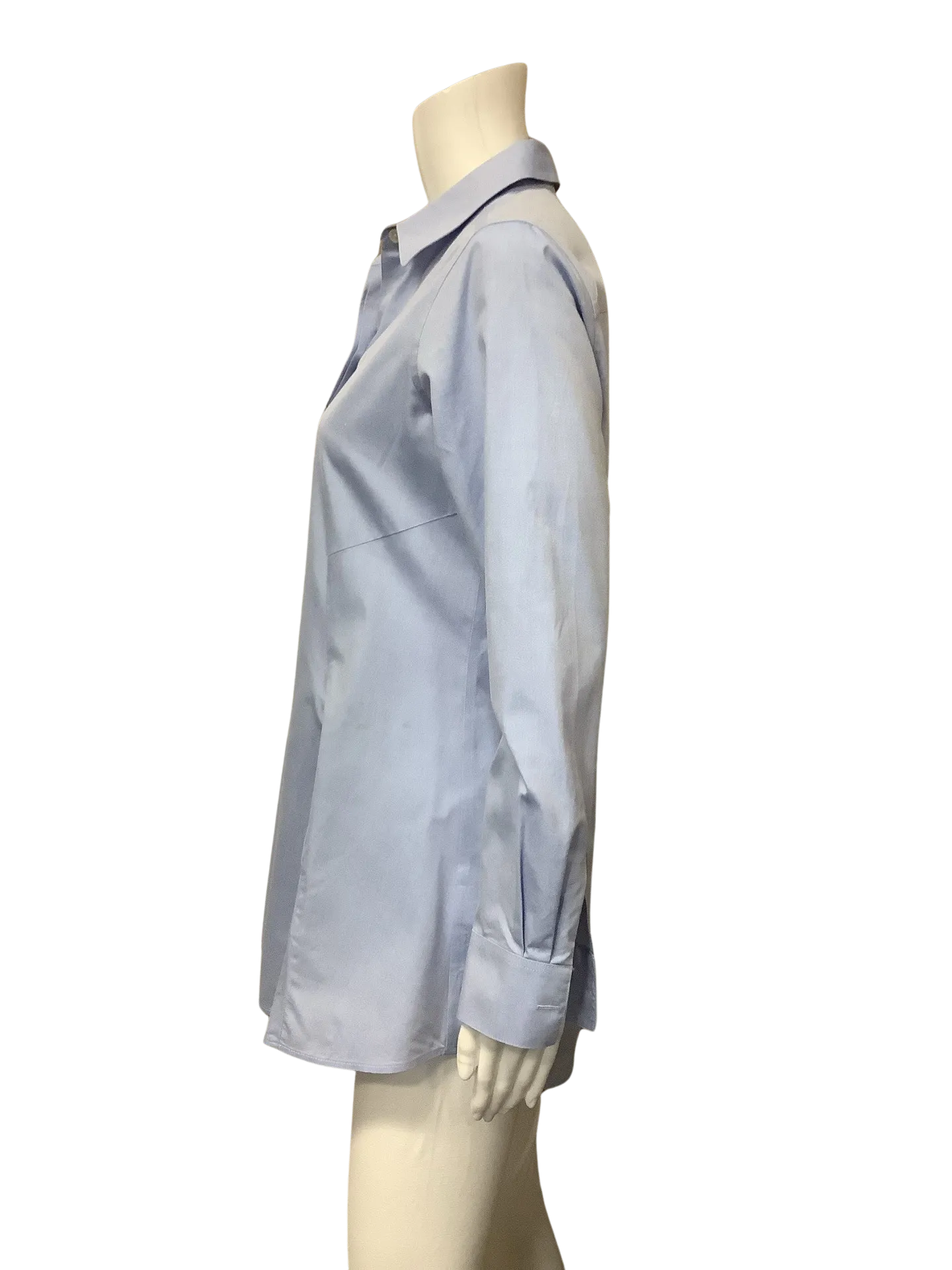 Foxcroft Women's Tunic Shirt Blue Long Sleeves With Pockets Size: 4