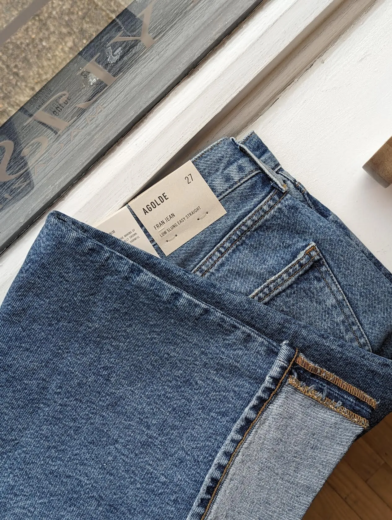 Fran Invention Low-Slung Straight Jeans