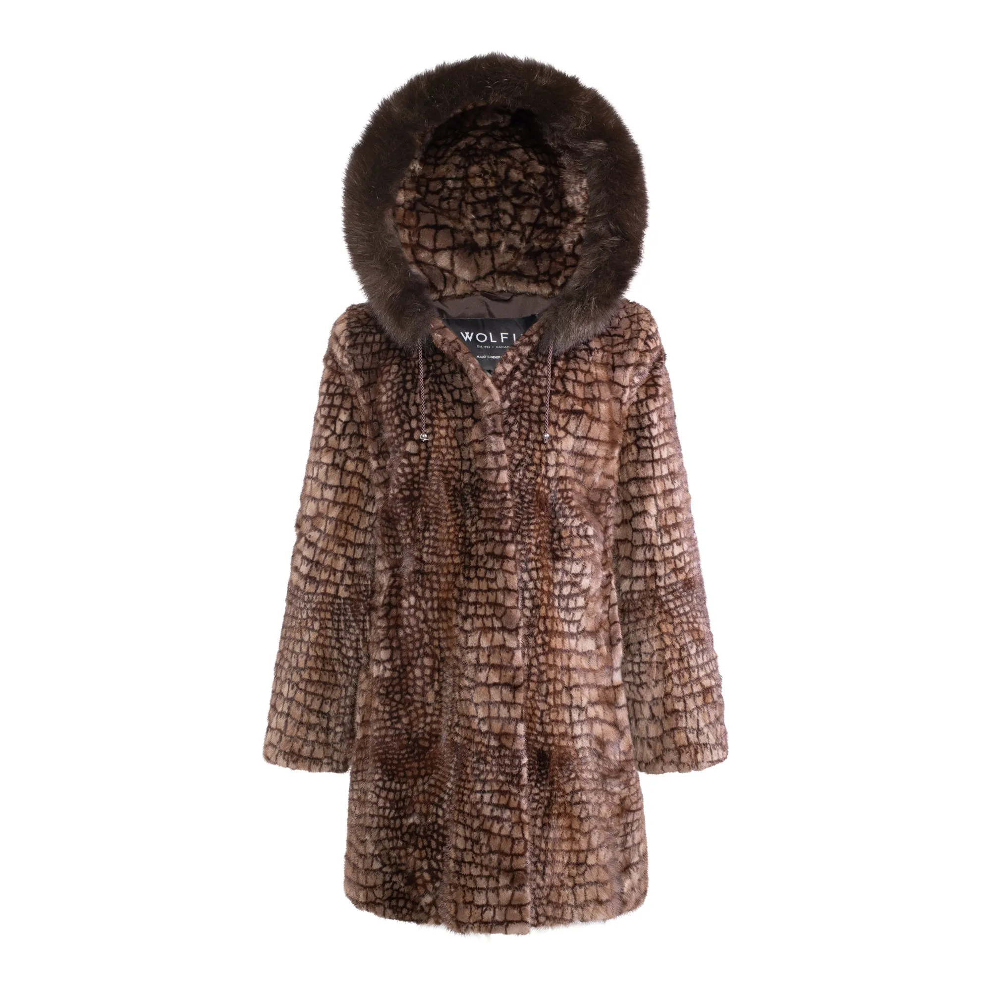 GABRIELLA Hooded Mink Coat