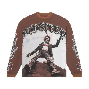 Godspeed Mens Rocker Long Sleeve Shirt Brown Wash