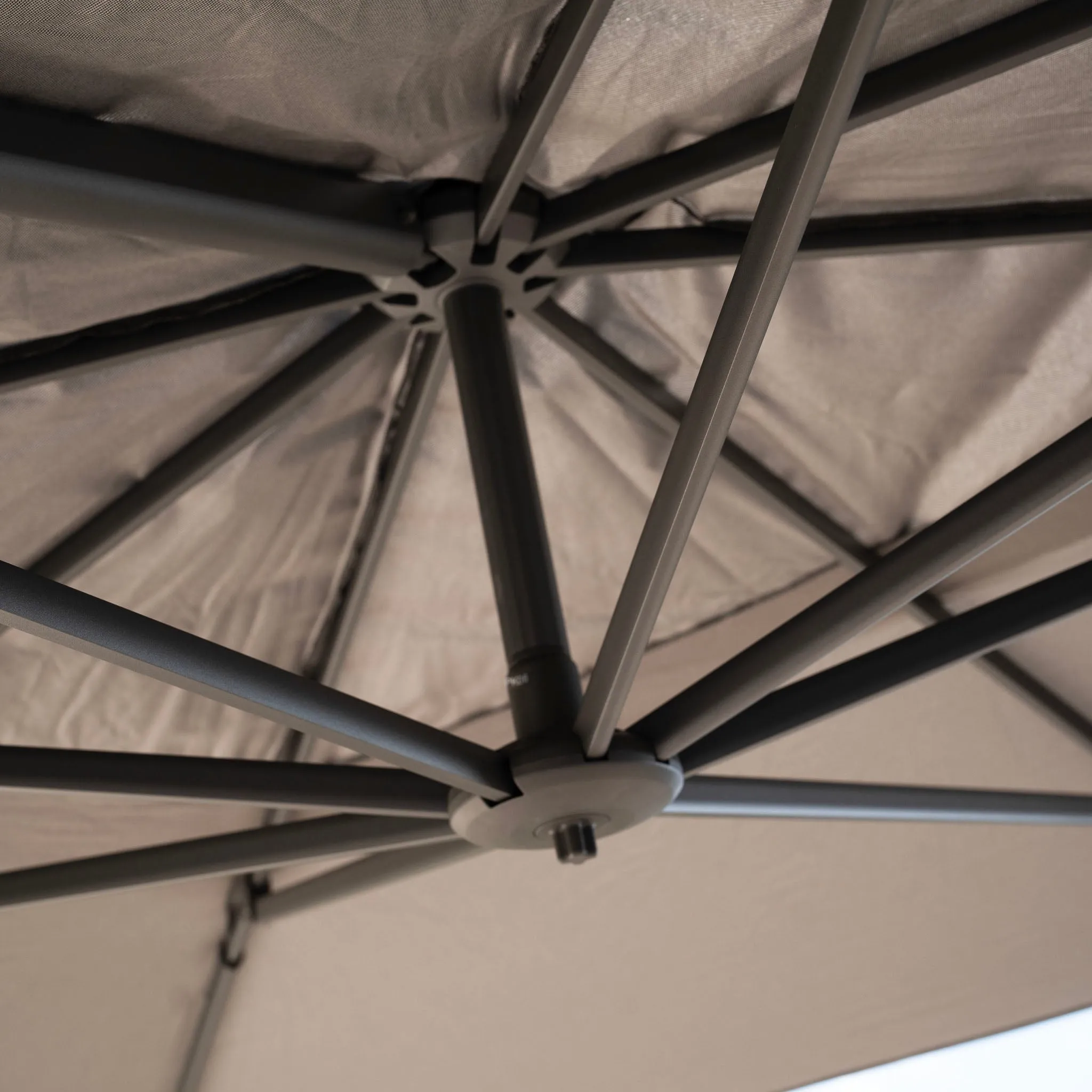 Hacienda 3m x 4m Cantilever Parasol With Granite Base & Cover in Charcoal