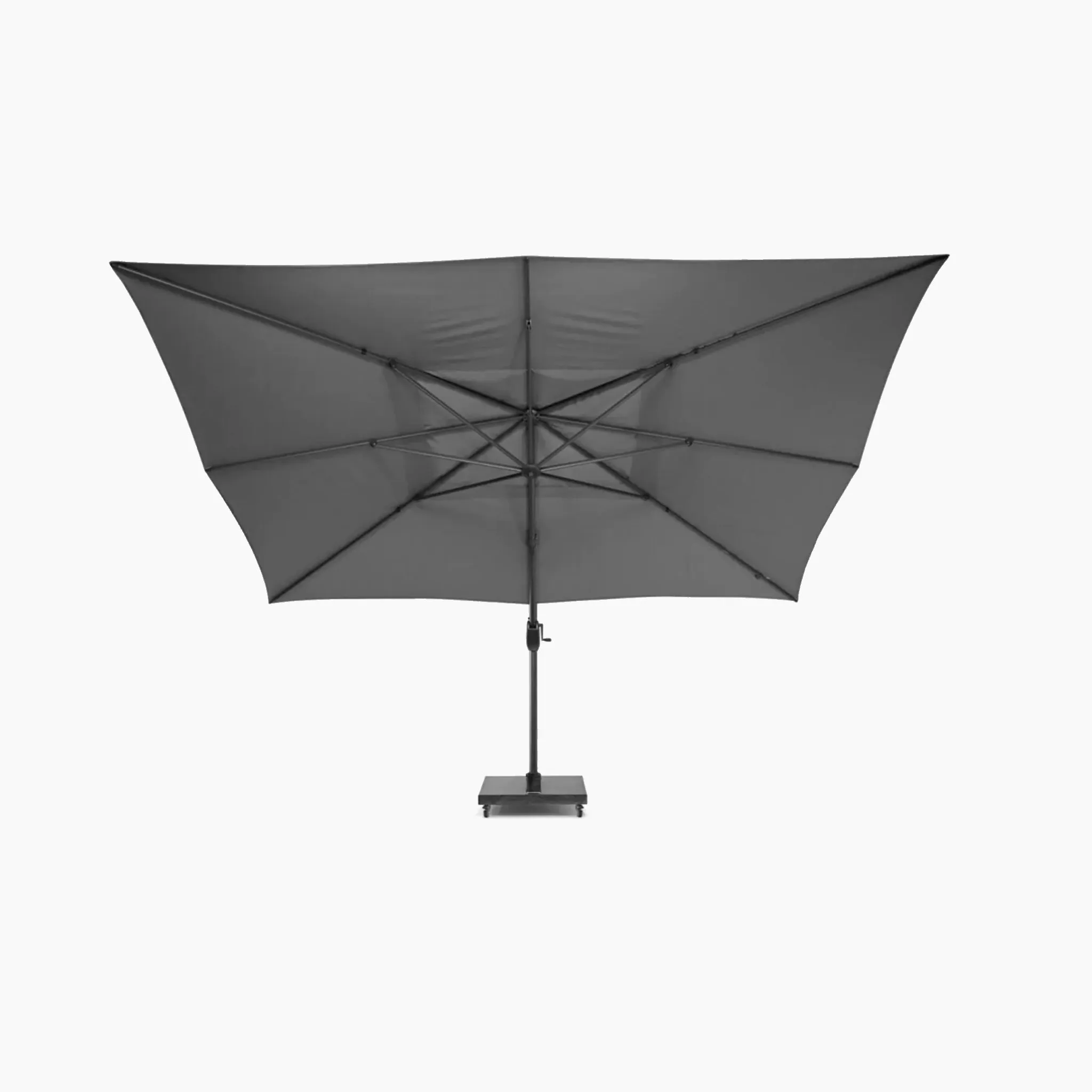 Hacienda 3m x 4m Cantilever Parasol With Granite Base & Cover in Charcoal