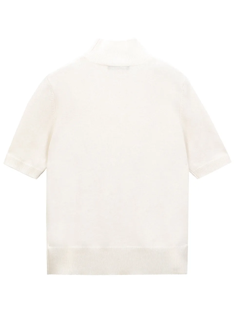 High Neck Shortsleeve_Vintage White