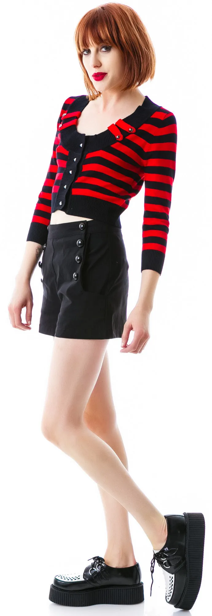 In The Moment Crop Striped Cardigan
