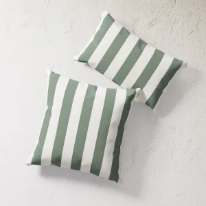 Indoor / Outdoor Pillow - Cabana Stripe (Green)