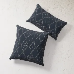 Indoor / Outdoor Pillow - Indigo Moroccan Souk