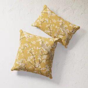 Indoor / Outdoor Pillow - Peacock (Citron)