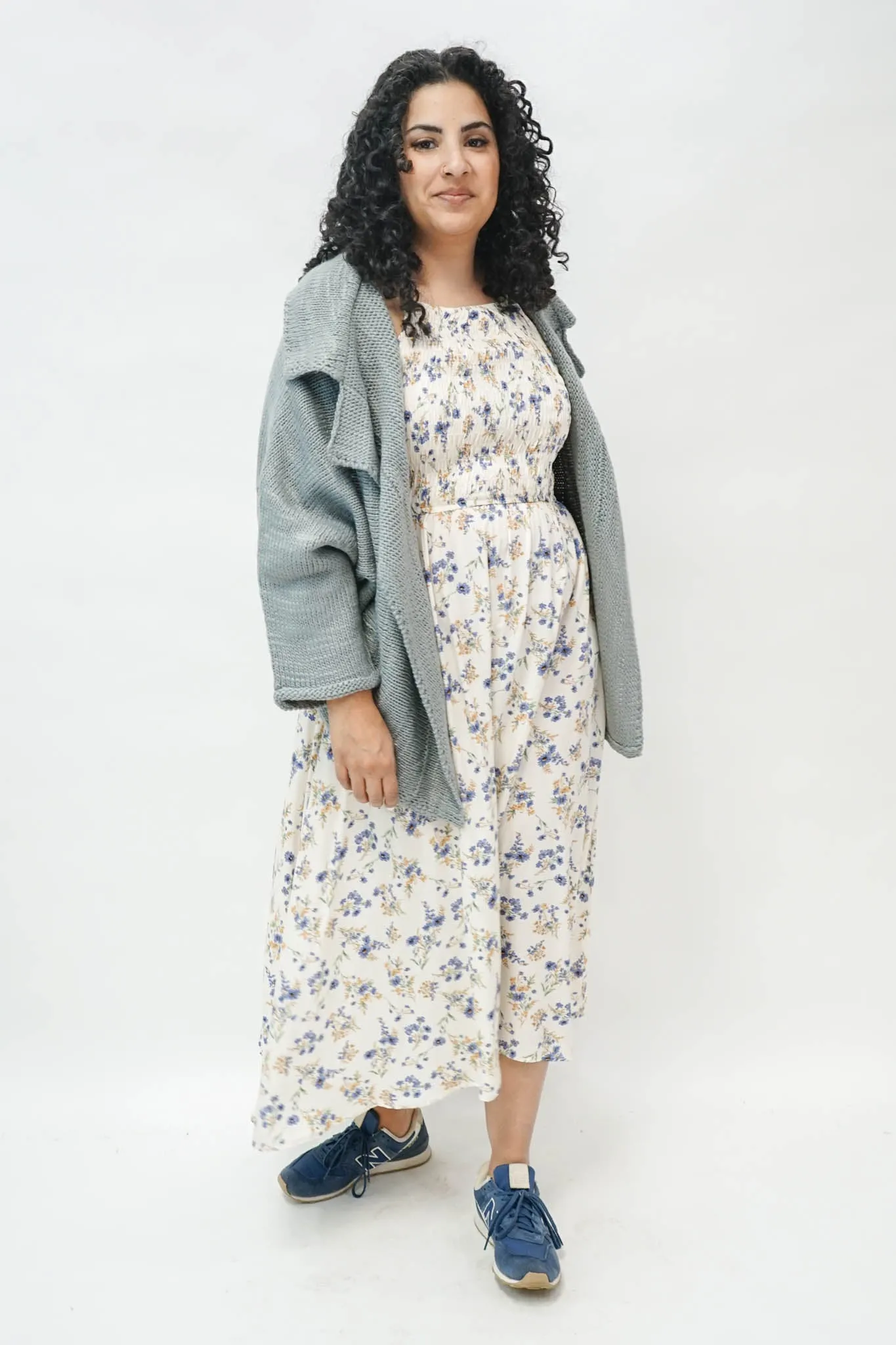 Ira Shawl Cardigan in Gray
