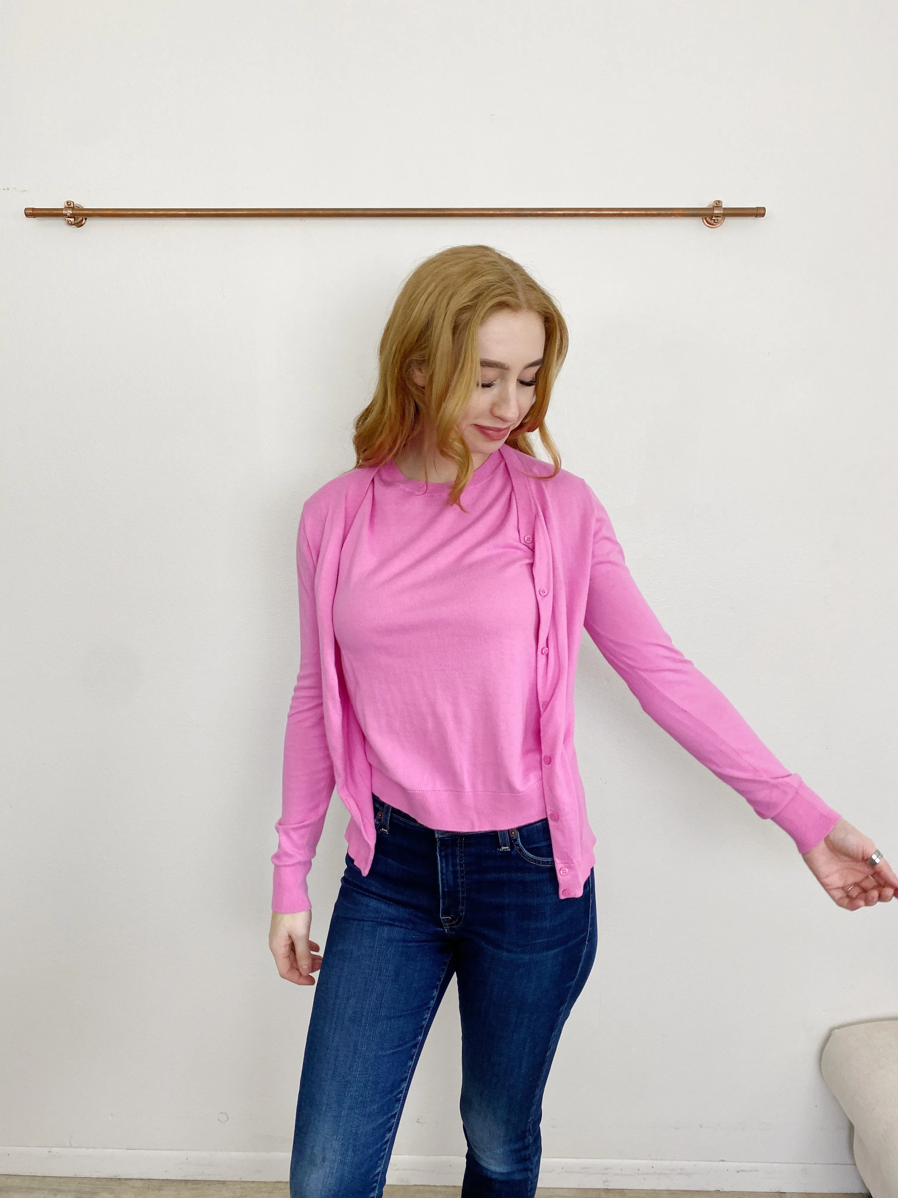 J. CREW Caryn Cardigan in Pink Size Small