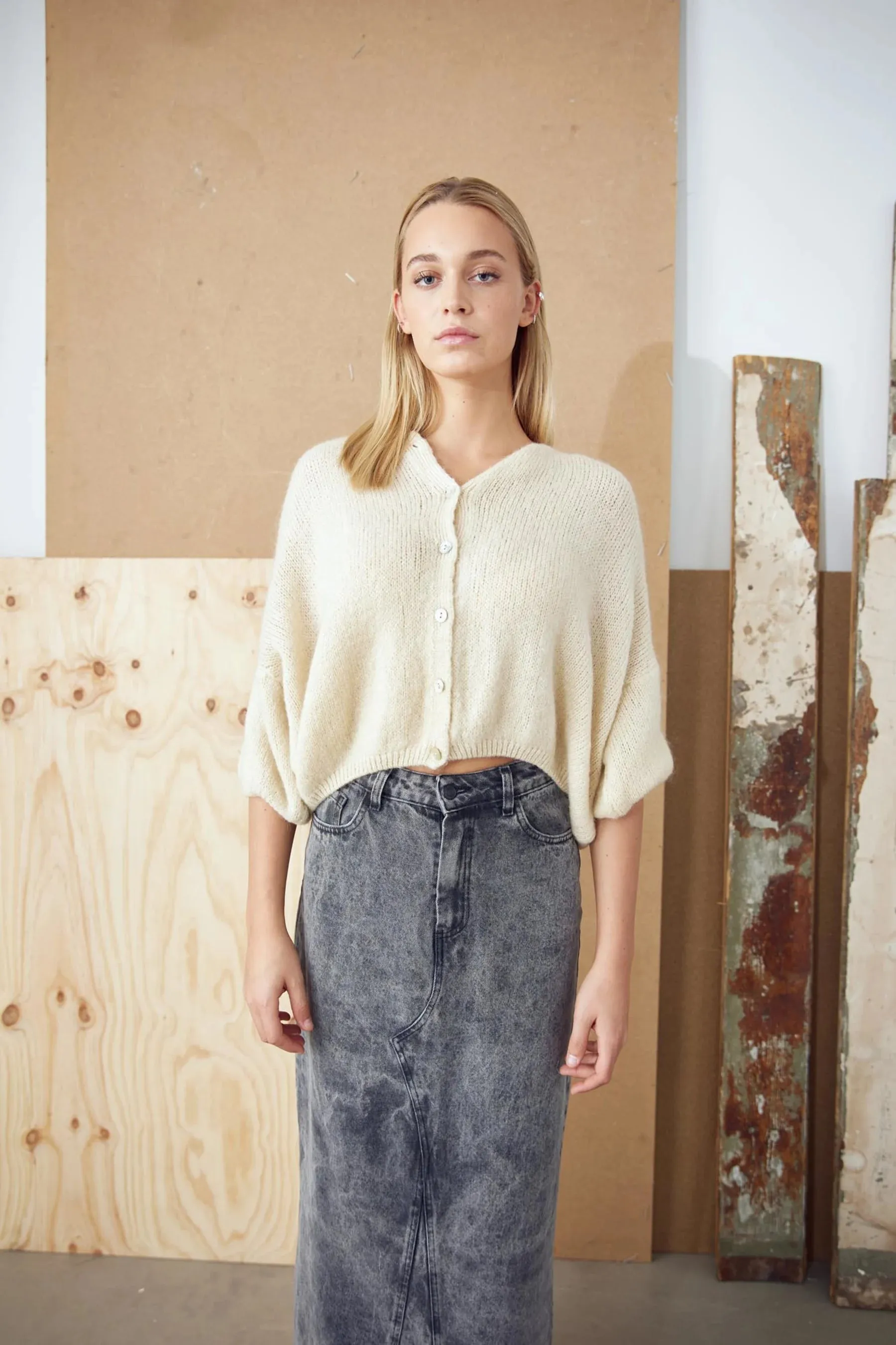 Johanna Knit Cardigan - Sand