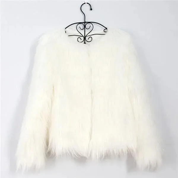LED Faux Fur Valentine Coat