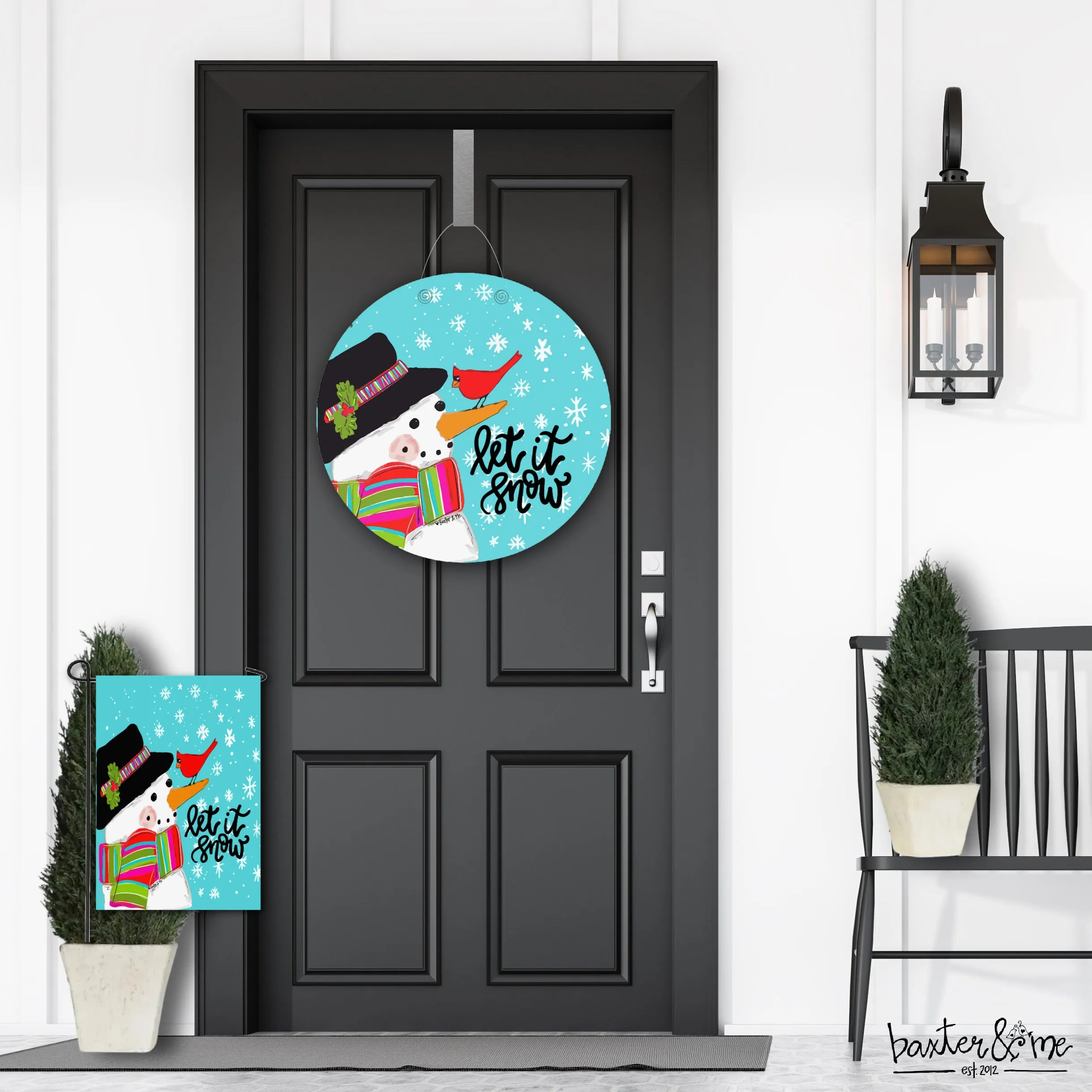 Let it Snow Snowman Door Hanger