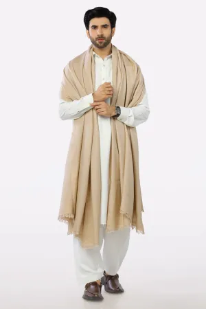 Men Fawn Woolen Shawl
