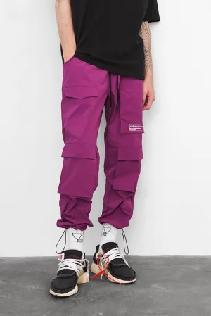 Men's Spring/Autumn Elastic Waist Multi-Pocket Joggers