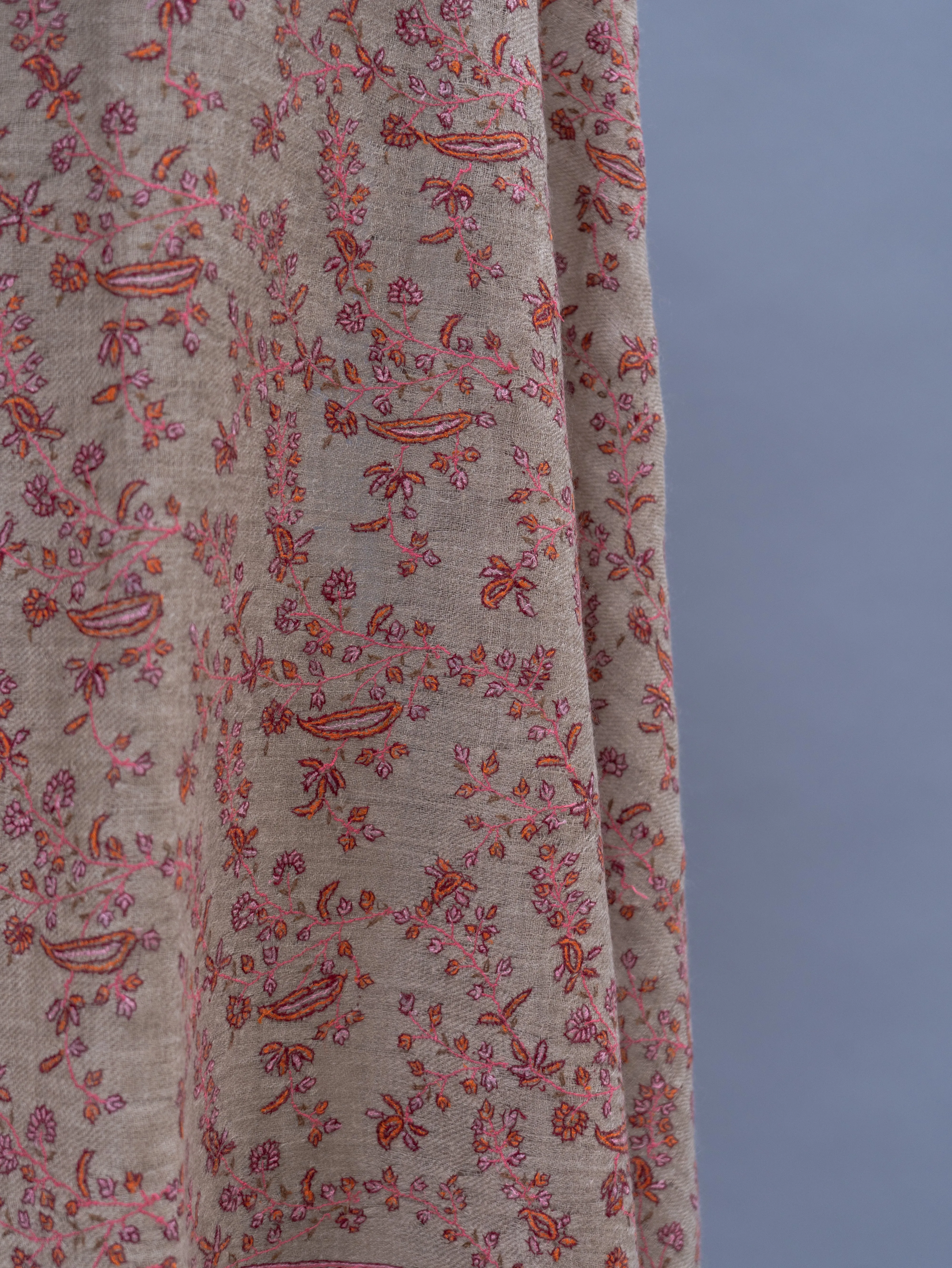 Natural Grey Pretty Cashmere Wrap