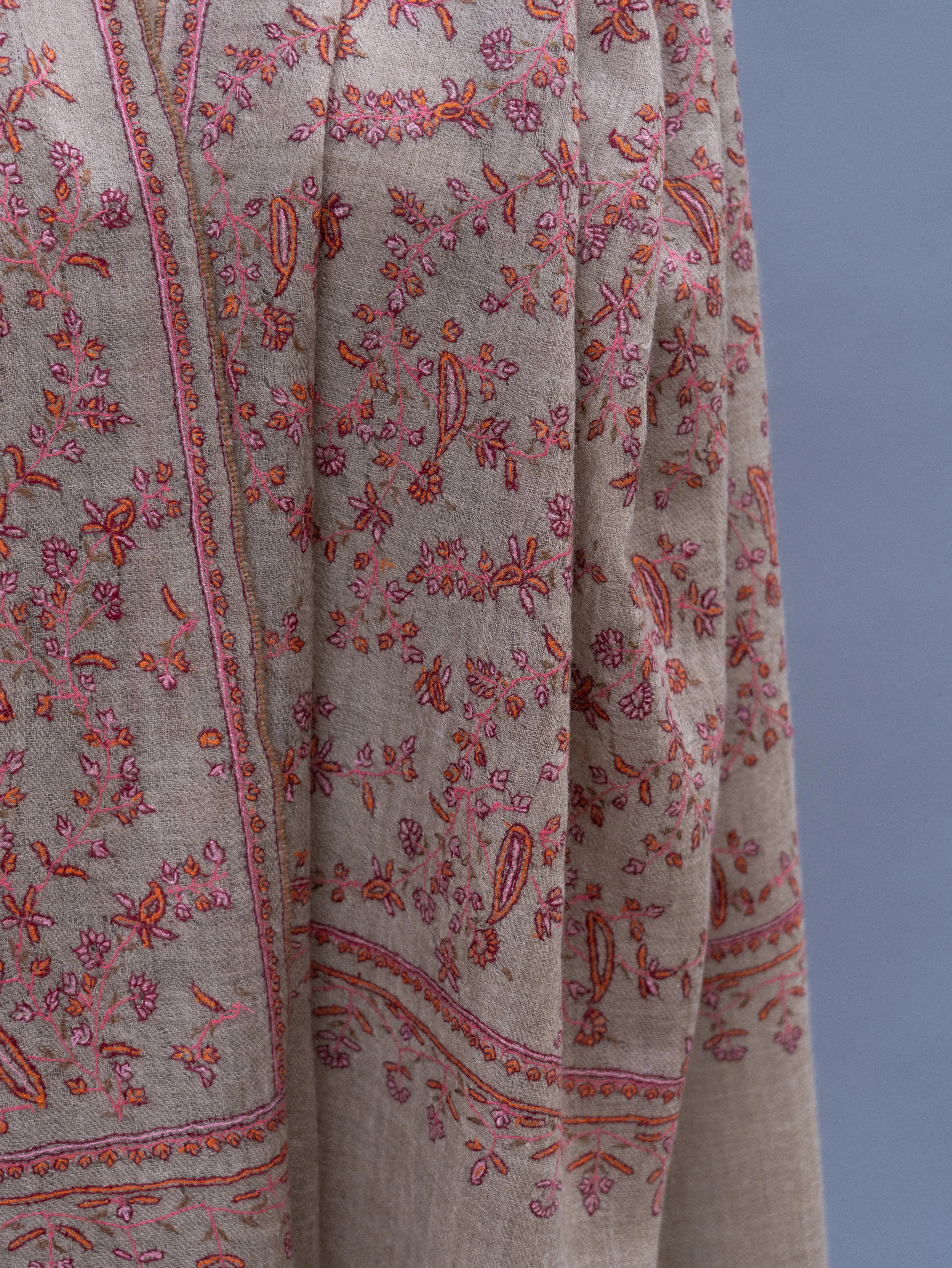 Natural Grey Pretty Cashmere Wrap