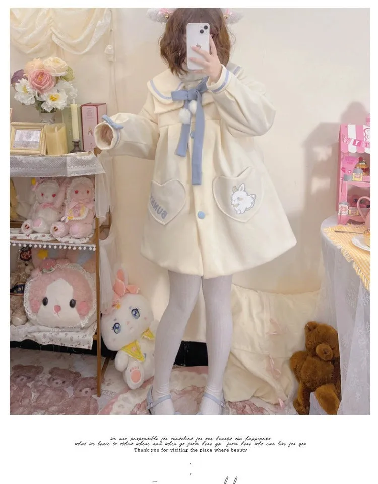 Niu Niu~Plus Size Lolita Coat Woolen Winter Lolita Overcoat