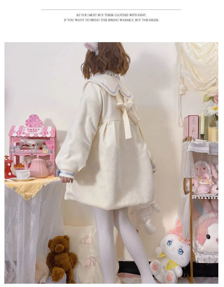 Niu Niu~Plus Size Lolita Coat Woolen Winter Lolita Overcoat
