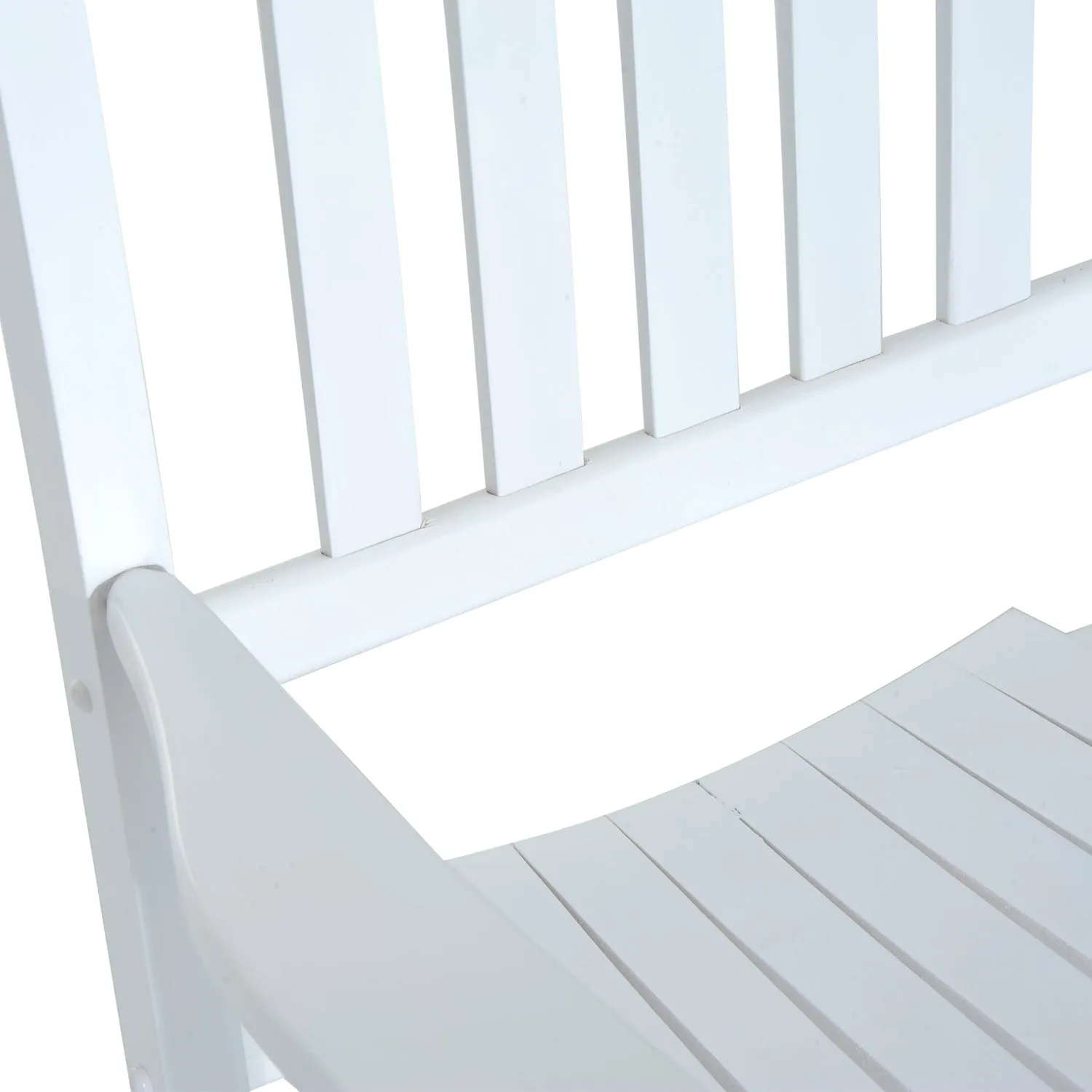 Outdoor Porch Rocking Chair Armchair Wooden Patio Rocker Balcony Deck Garden Seat White
