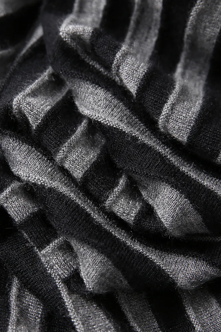 Oversized Long Sleeve Wool Stripe Shirt