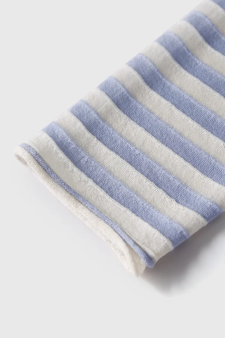Oversized Long Sleeve Wool Stripe Shirt