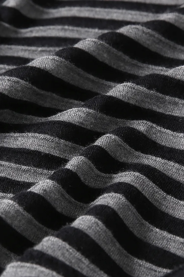 Oversized Long Sleeve Wool Stripe Shirt