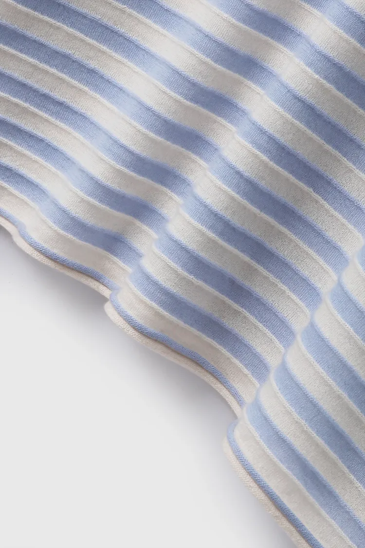 Oversized Long Sleeve Wool Stripe Shirt