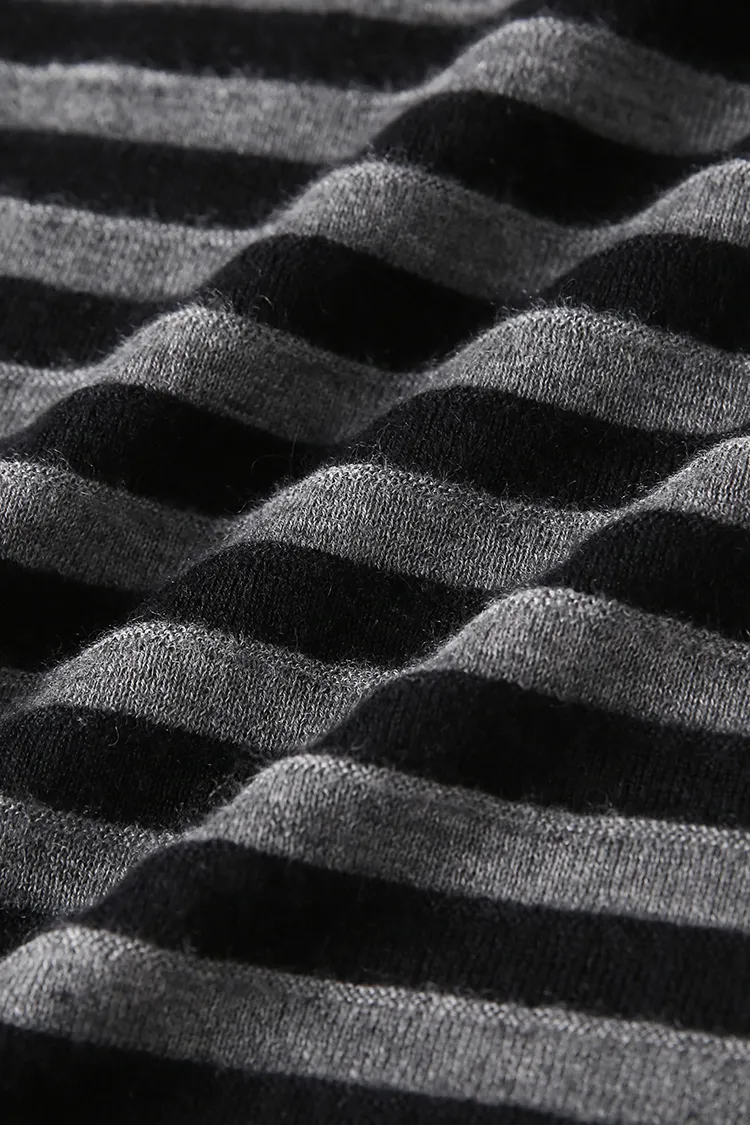 Oversized Long Sleeve Wool Stripe Shirt