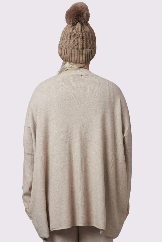 Plain Knitted Front Pocket Top