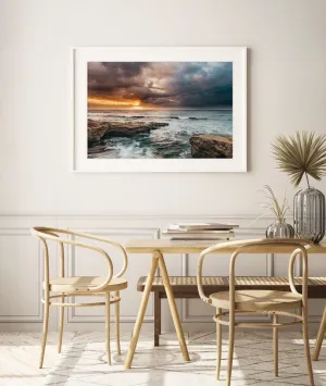 "Stormy Sunset Cliffs" | Coastal Photography Print