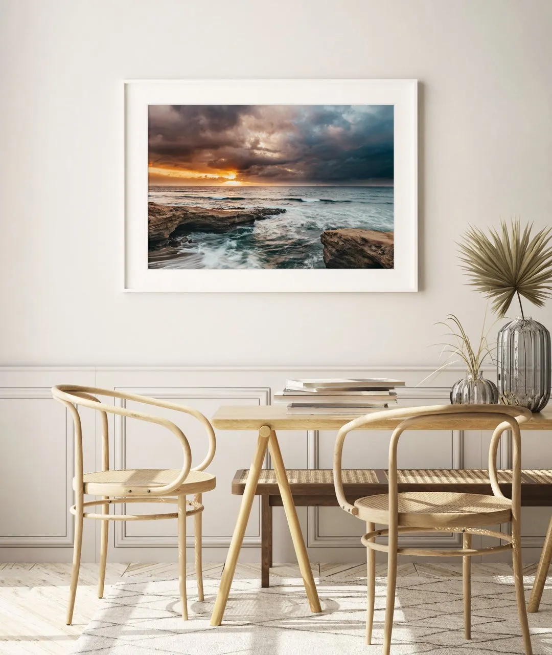 "Stormy Sunset Cliffs" | Coastal Photography Print
